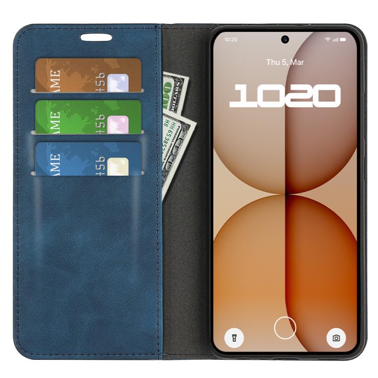 For Nothing Phone 4a Retro-skin  Magnetic Suction Leather Phone Case
