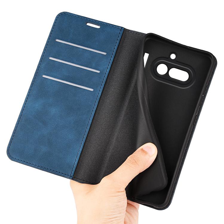 For Nothing Phone 4a Retro-skin  Magnetic Suction Leather Phone Case