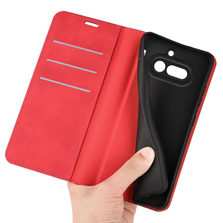 For Nothing Phone 4a Retro-skin  Magnetic Suction Leather Phone Case