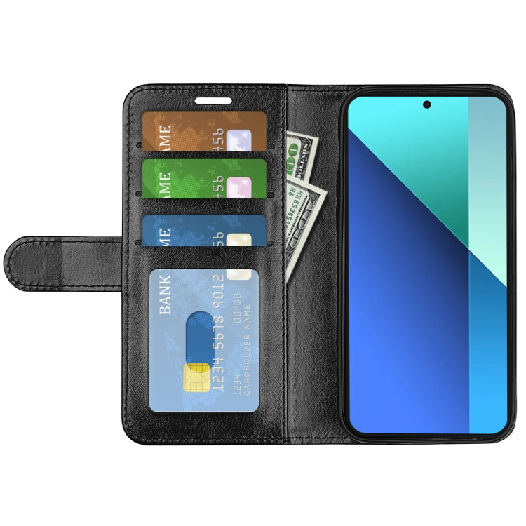 For Xiaomi Redmi Note 13 4G R64 Texture Horizontal Flip Leather Phone Case