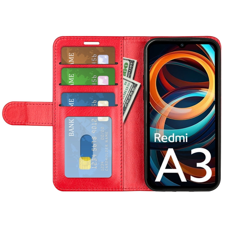 For Xiaomi Redmi A3 R64 Texture Horizontal Flip Leather Phone Case