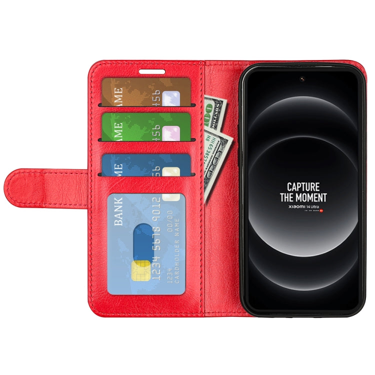 For Xiaomi 14 Ultra R64 Texture Horizontal Flip Leather Phone Case