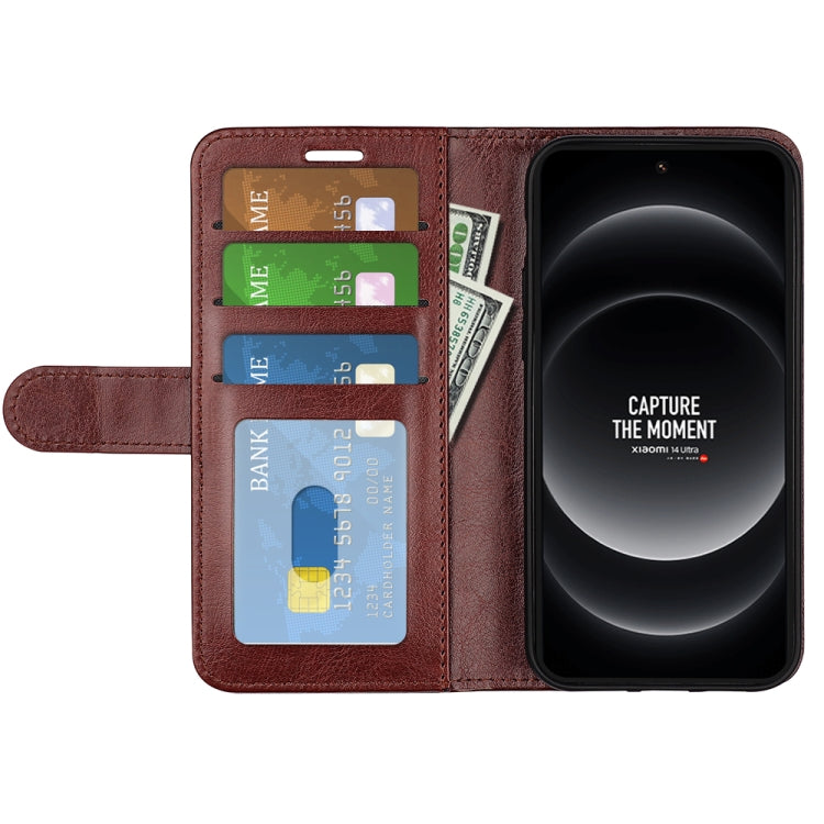 For Xiaomi 14 Ultra R64 Texture Horizontal Flip Leather Phone Case