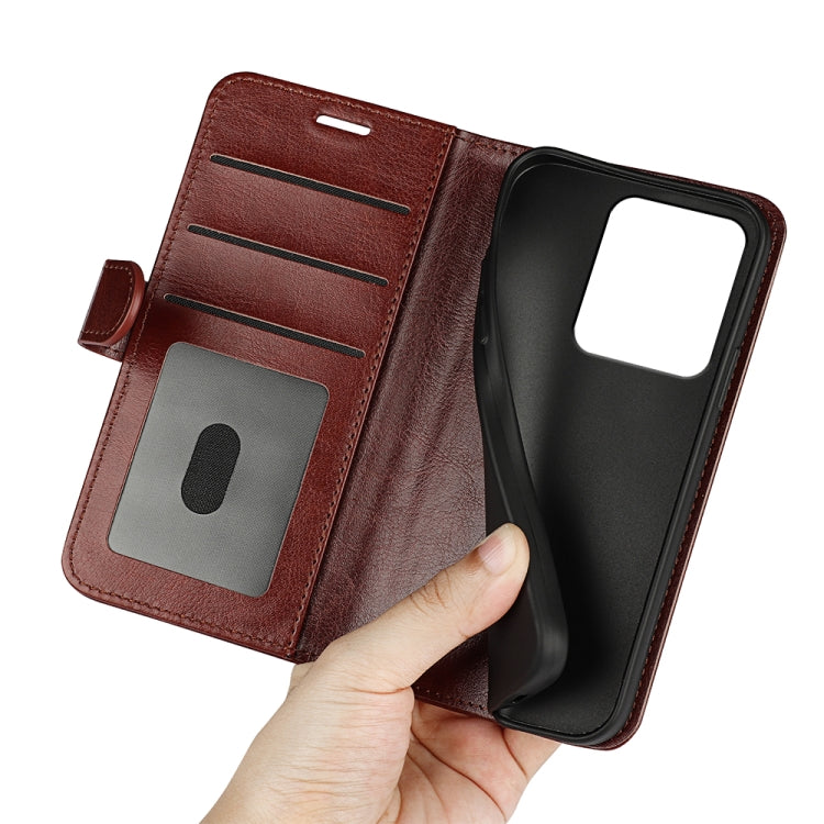 For Xiaomi Redmi Note 13R 5G R64 Texture Horizontal Flip Leather Phone Case