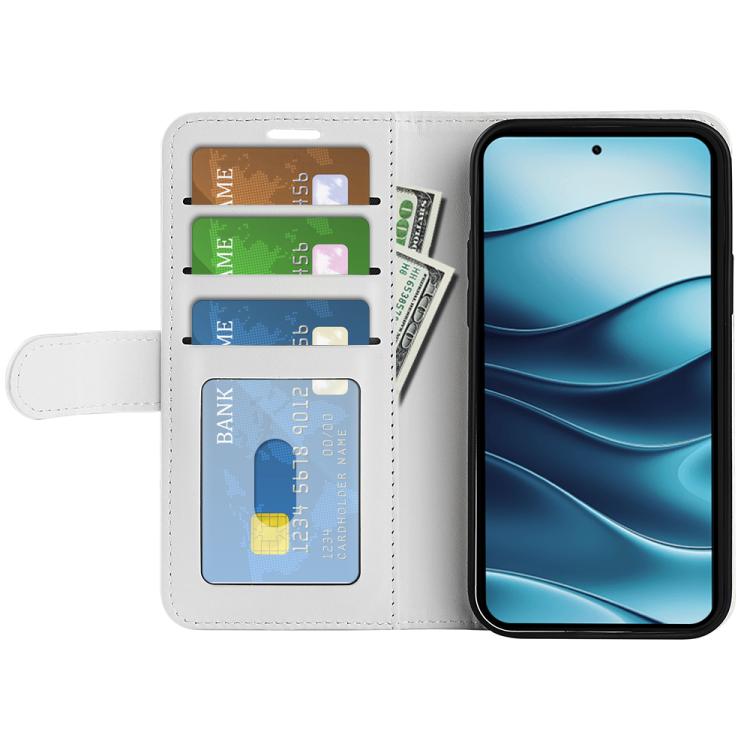 For Redmi Note 14 4G 163.25mm R64 Texture Horizontal Flip Leather Phone Case