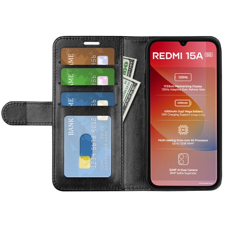 For Redmi 15a 5G R64 Texture Horizontal Flip Leather Phone Case