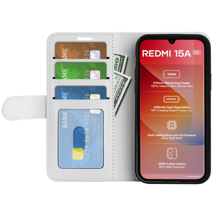 For Redmi 15a 5G R64 Texture Horizontal Flip Leather Phone Case