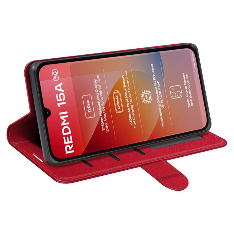 For Redmi 15a 5G R64 Texture Horizontal Flip Leather Phone Case