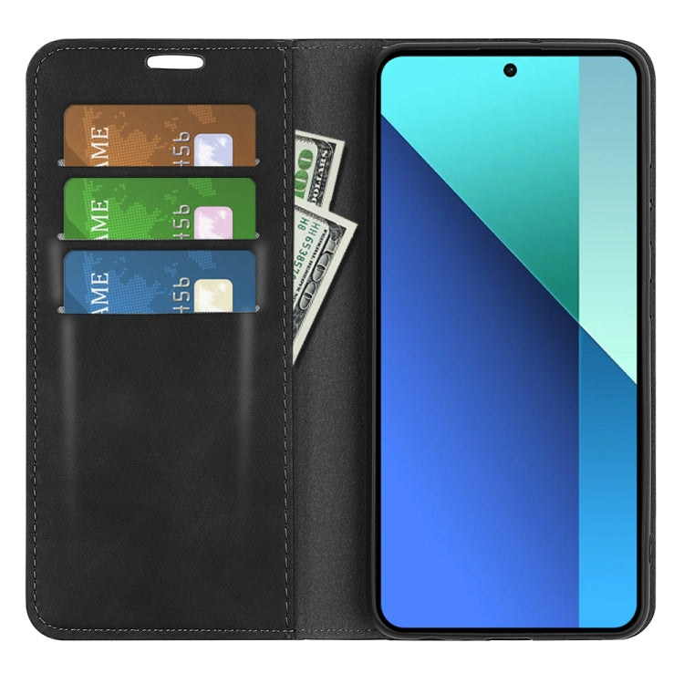 For Xiaomi Redmi Note 13 Pro 4G Retro-skin Magnetic Suction Leather Phone Case