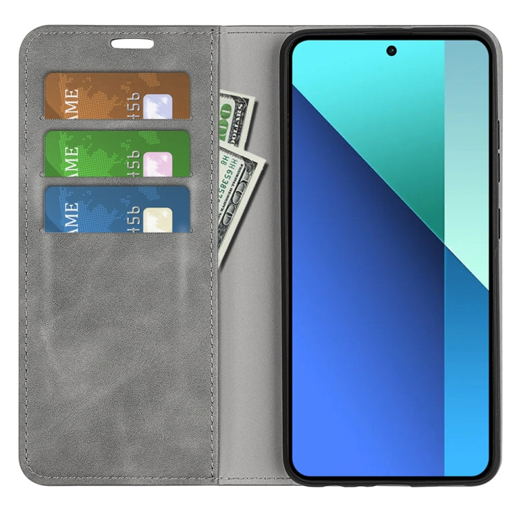 For Xiaomi Redmi Note 13 Pro 4G Retro-skin Magnetic Suction Leather Phone Case