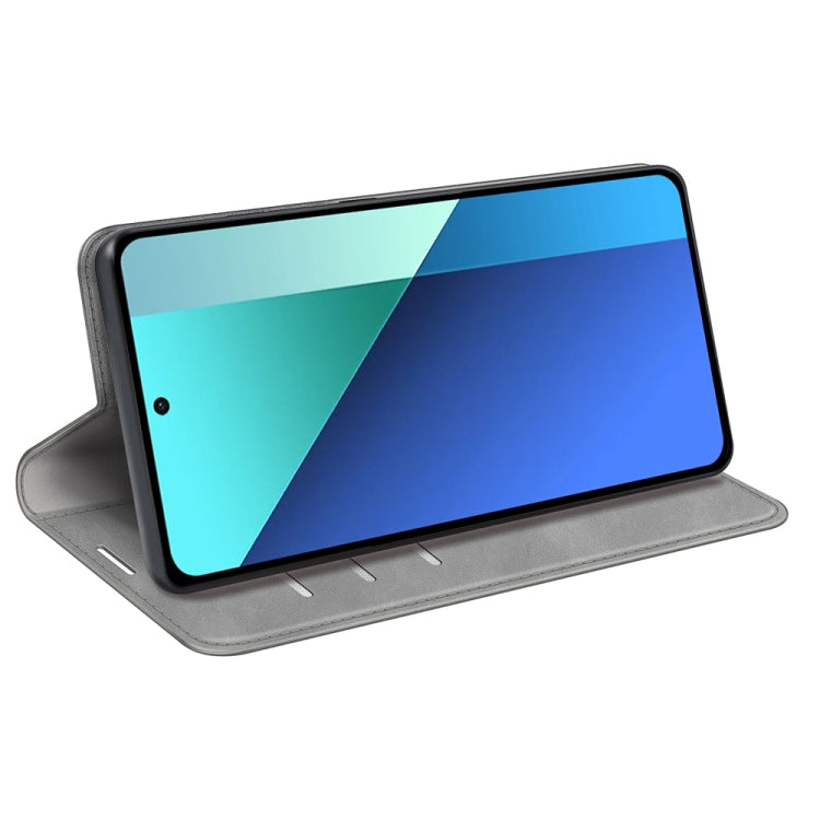 For Xiaomi Redmi Note 13 Pro 4G Retro-skin Magnetic Suction Leather Phone Case