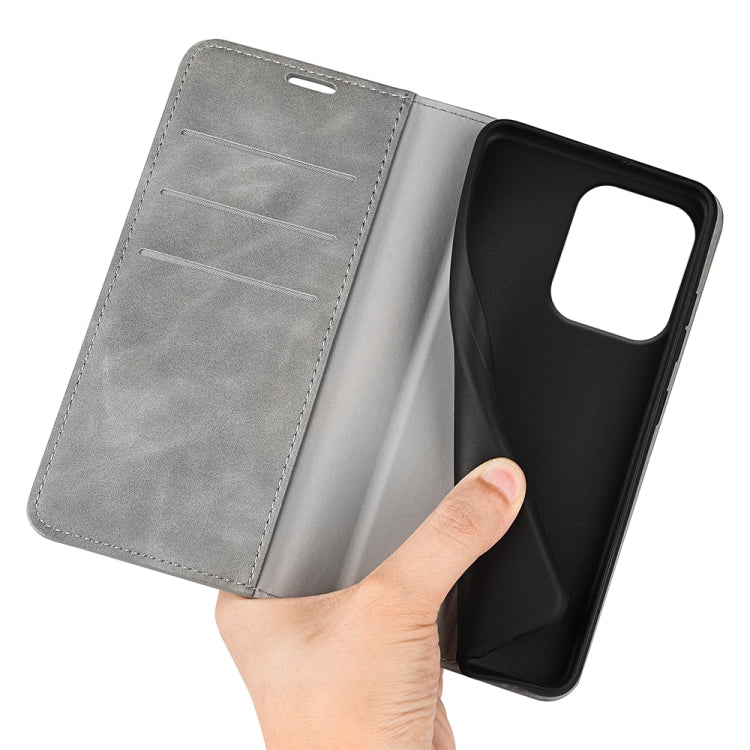 For Xiaomi Redmi Note 13 Pro 4G Retro-skin Magnetic Suction Leather Phone Case