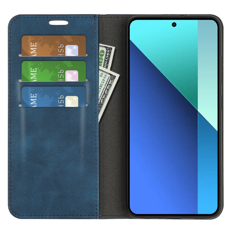 For Xiaomi Redmi Note 13 Pro 4G Retro-skin Magnetic Suction Leather Phone Case