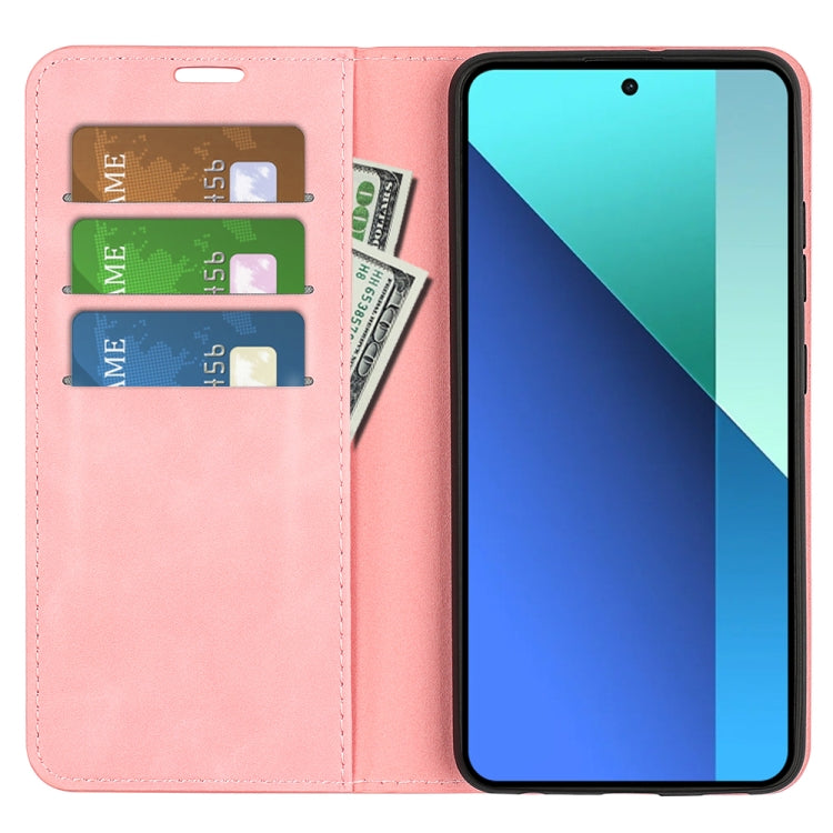 For Xiaomi Redmi Note 13 Pro 4G Retro-skin Magnetic Suction Leather Phone Case
