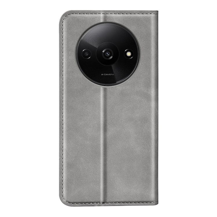 For Xiaomi Redmi A3 Retro-skin Magnetic Suction Leather Phone Case