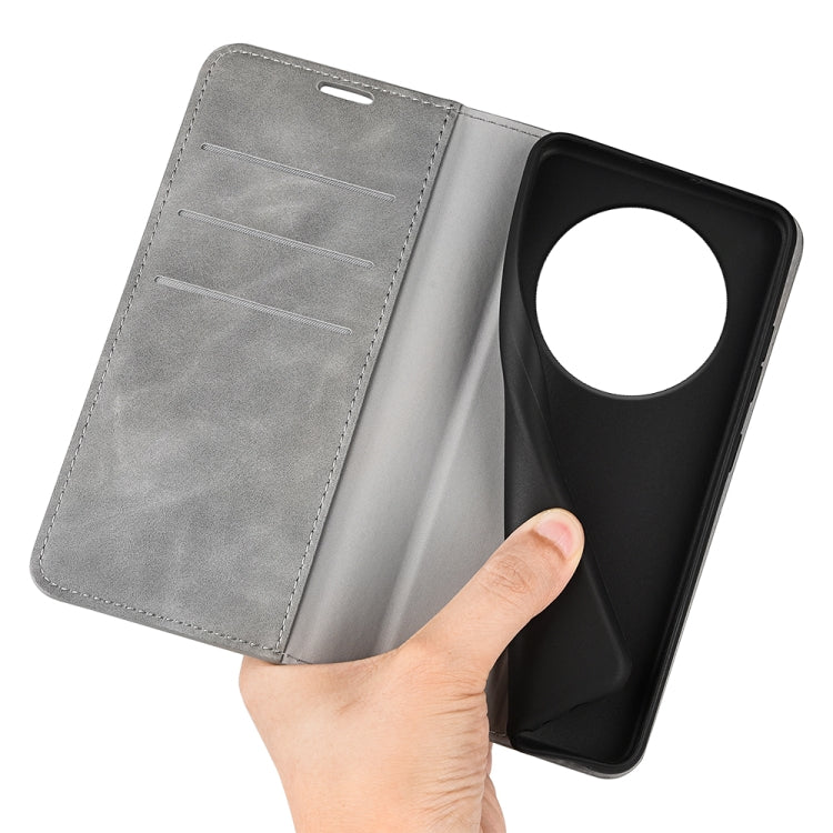 For Xiaomi Redmi A3 Retro-skin Magnetic Suction Leather Phone Case