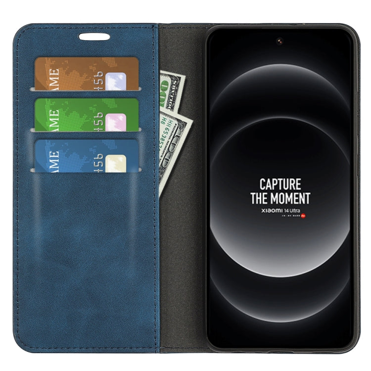 For Xiaomi 14 Ultra Retro-skin Magnetic Suction Leather Phone Case