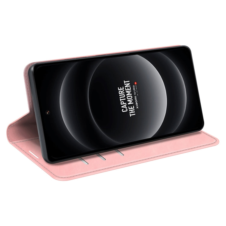 For Xiaomi 14 Ultra Retro-skin Magnetic Suction Leather Phone Case