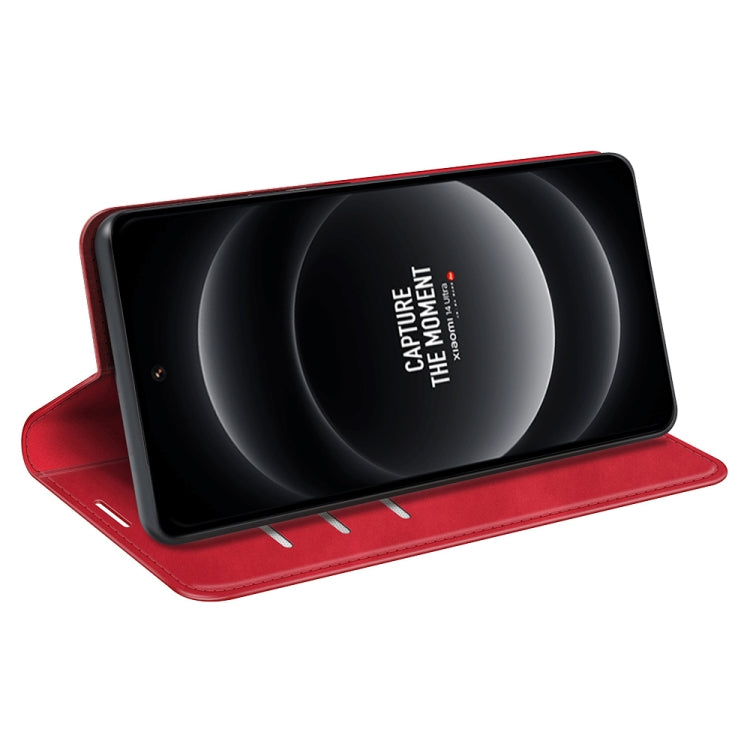 For Xiaomi 14 Ultra Retro-skin Magnetic Suction Leather Phone Case