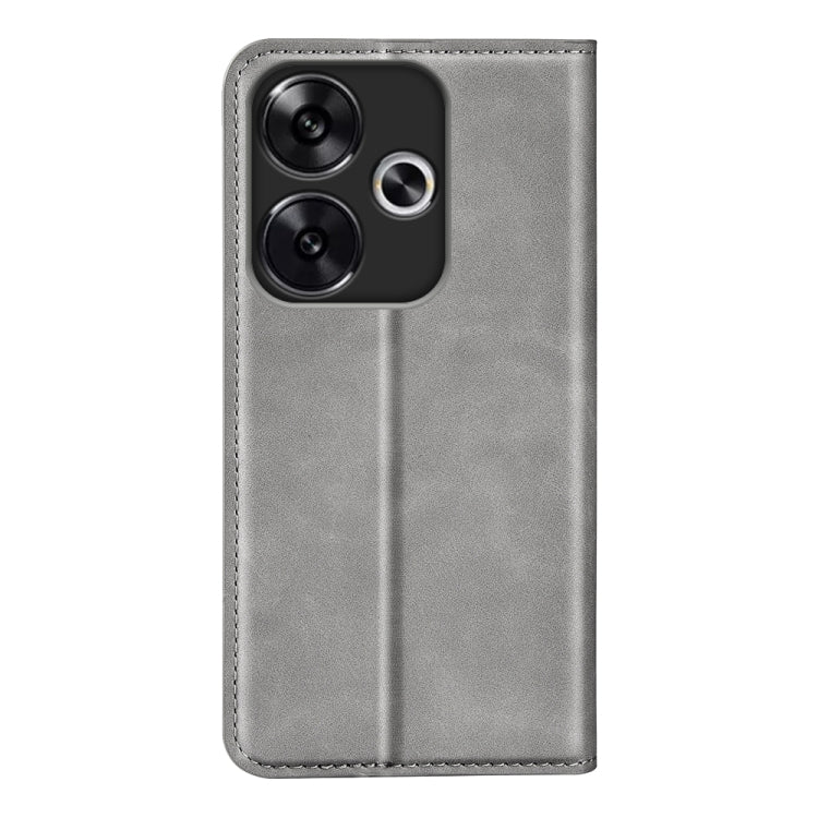 For Xiaomi Redmi Turbo 3 Retro-skin Magnetic Suction Leather Phone Case