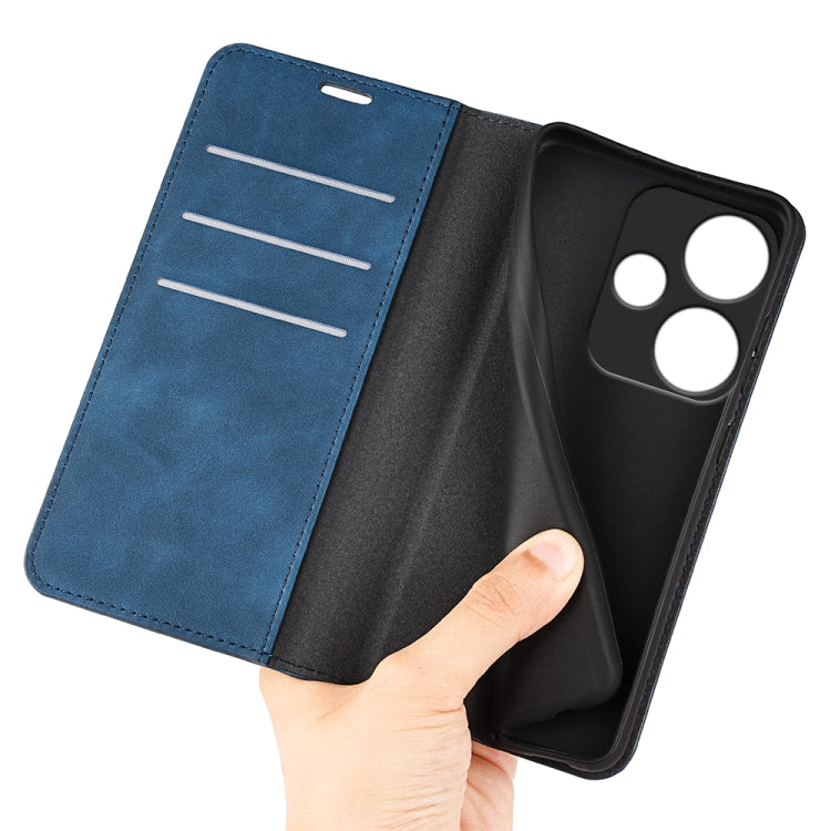 For Xiaomi Redmi Turbo 3 Retro-skin Magnetic Suction Leather Phone Case