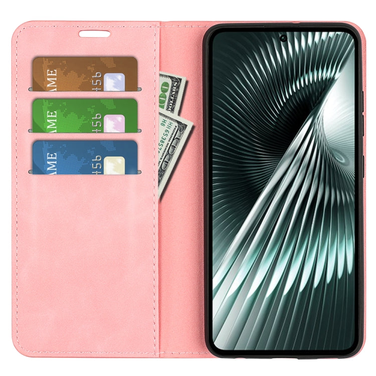 For Xiaomi Redmi Turbo 3 Retro-skin Magnetic Suction Leather Phone Case