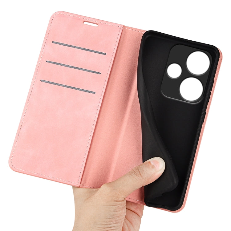 For Xiaomi Redmi Turbo 3 Retro-skin Magnetic Suction Leather Phone Case