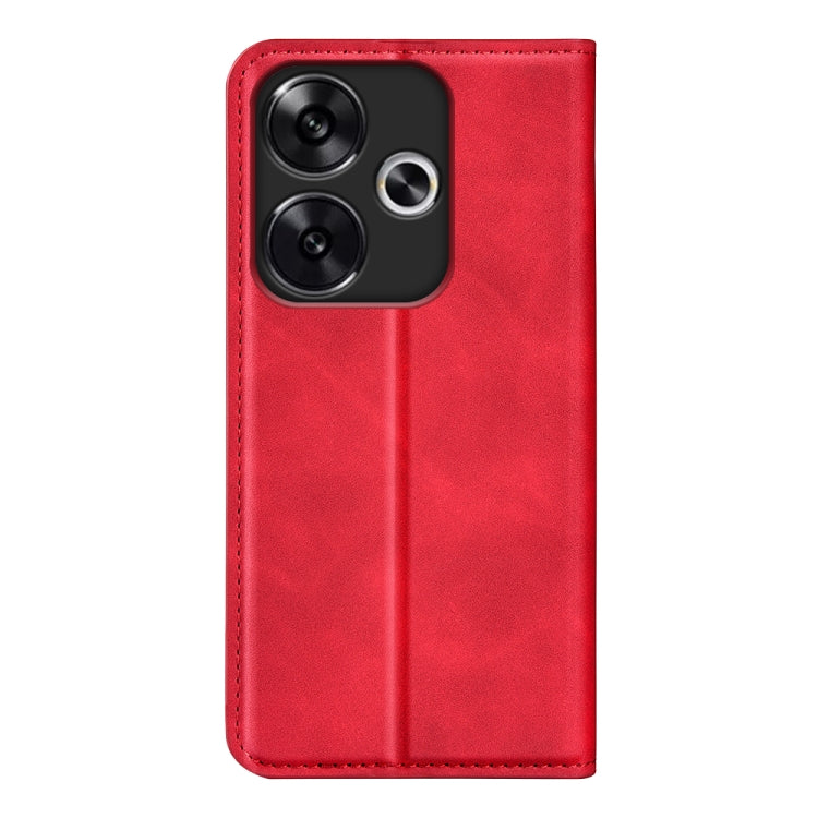 For Xiaomi Redmi Turbo 3 Retro-skin Magnetic Suction Leather Phone Case