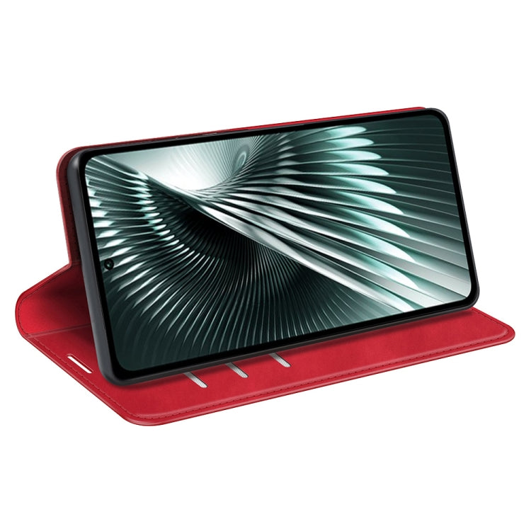 For Xiaomi Redmi Turbo 3 Retro-skin Magnetic Suction Leather Phone Case