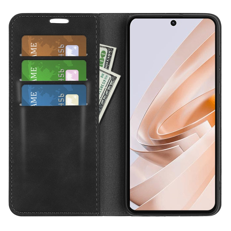 For Xiaomi Redmi Note 13R Retro-skin Magnetic Suction Leather Phone Case