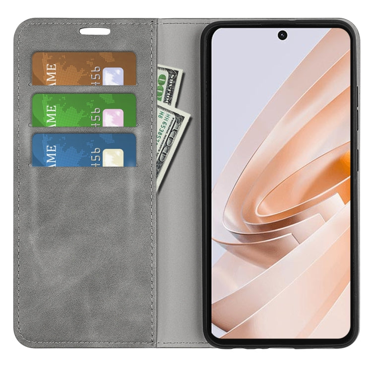 For Xiaomi Redmi Note 13R Retro-skin Magnetic Suction Leather Phone Case