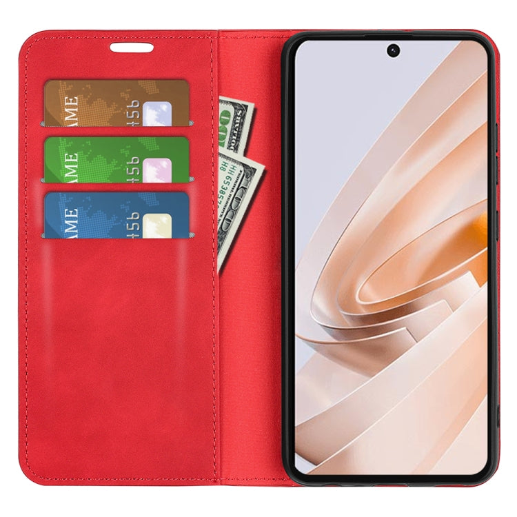 For Xiaomi Redmi Note 13R Retro-skin Magnetic Suction Leather Phone Case