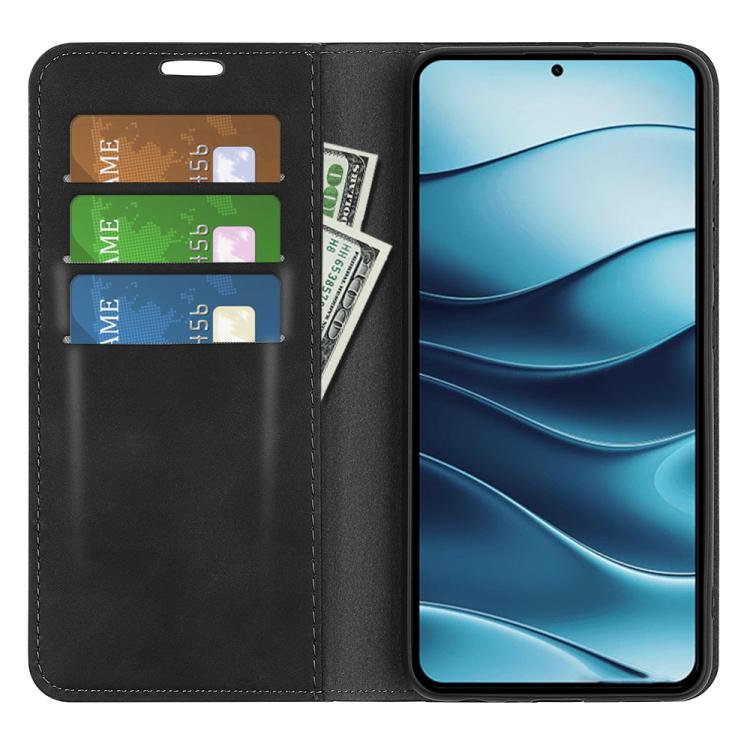 For Xiaomi Redmi Note 14 5G Retro-skin Magnetic Suction Leather Phone Case