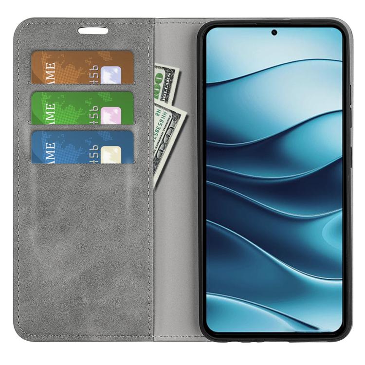 For Xiaomi Redmi Note 14 5G Retro-skin Magnetic Suction Leather Phone Case