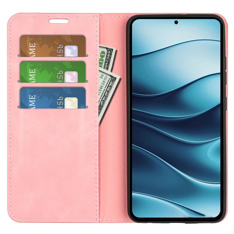 For Xiaomi Redmi Note 14 5G Retro-skin Magnetic Suction Leather Phone Case