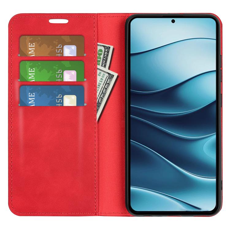 For Xiaomi Redmi Note 14 5G Retro-skin Magnetic Suction Leather Phone Case
