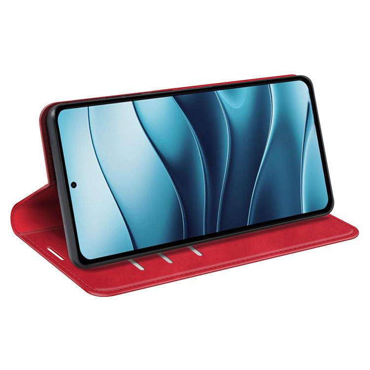 For Xiaomi Redmi Note 14 5G Retro-skin Magnetic Suction Leather Phone Case