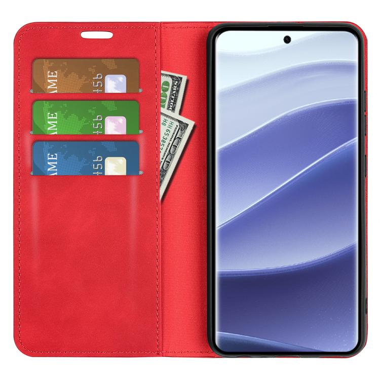 For Xiaomi Redmi Note 14 Pro 5G Retro-skin Magnetic Suction Leather Phone Case