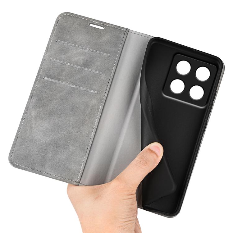 For Xiaomi 14T Pro Retro-skin Magnetic Suction Leather Phone Case