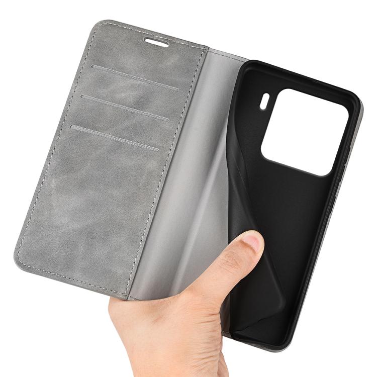 For Xiaomi 15 Retro-skin Magnetic Suction Leather Phone Case