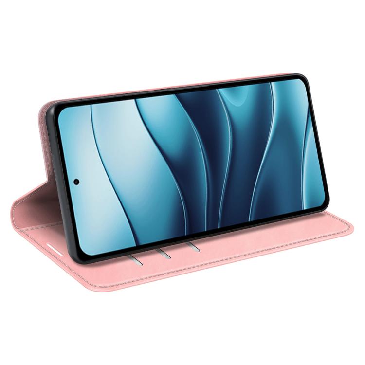 For Redmi Note 14 4G 163.25mm Retro-skin Magnetic Suction Leather Phone Case