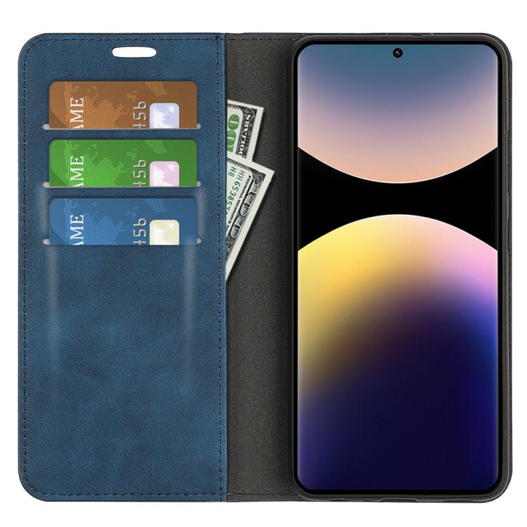 For Xiaomi Redmi Note 14 Pro 4G Retro-skin Magnetic Suction Leather Phone Case
