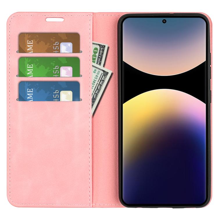 For Xiaomi Redmi Note 14 Pro 4G Retro-skin Magnetic Suction Leather Phone Case