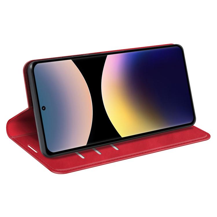 For Xiaomi Redmi Note 14 Pro 4G Retro-skin Magnetic Suction Leather Phone Case