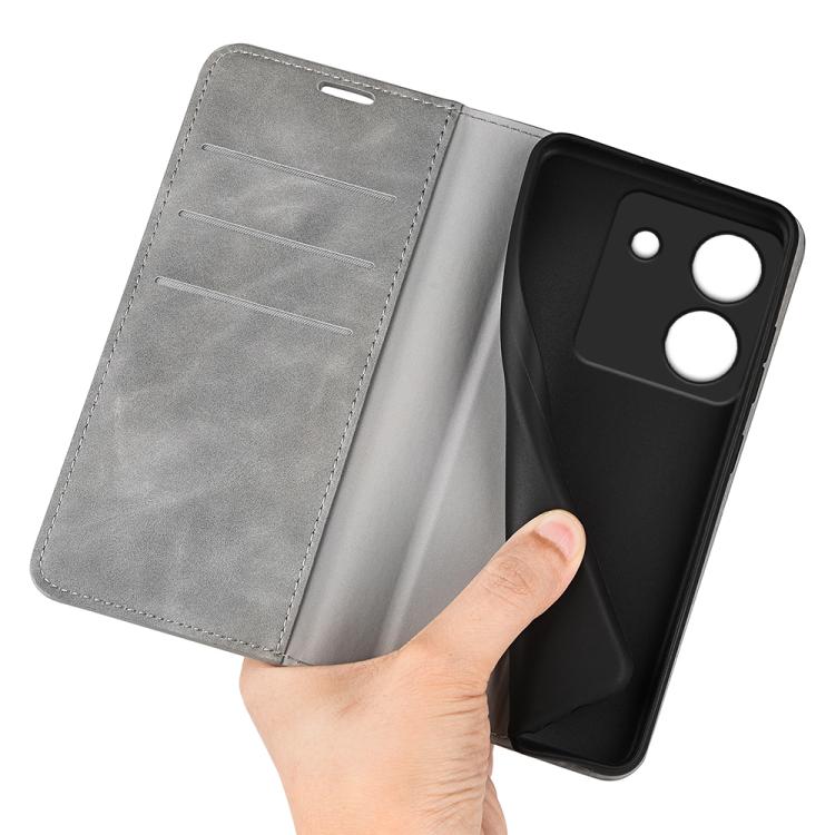 For Xiaomi Poco M7 Pro 5G Retro-skin Magnetic Suction Leather Phone Case