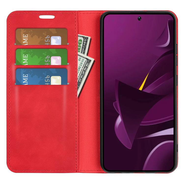 For Xiaomi Poco M7 Pro 5G Retro-skin Magnetic Suction Leather Phone Case