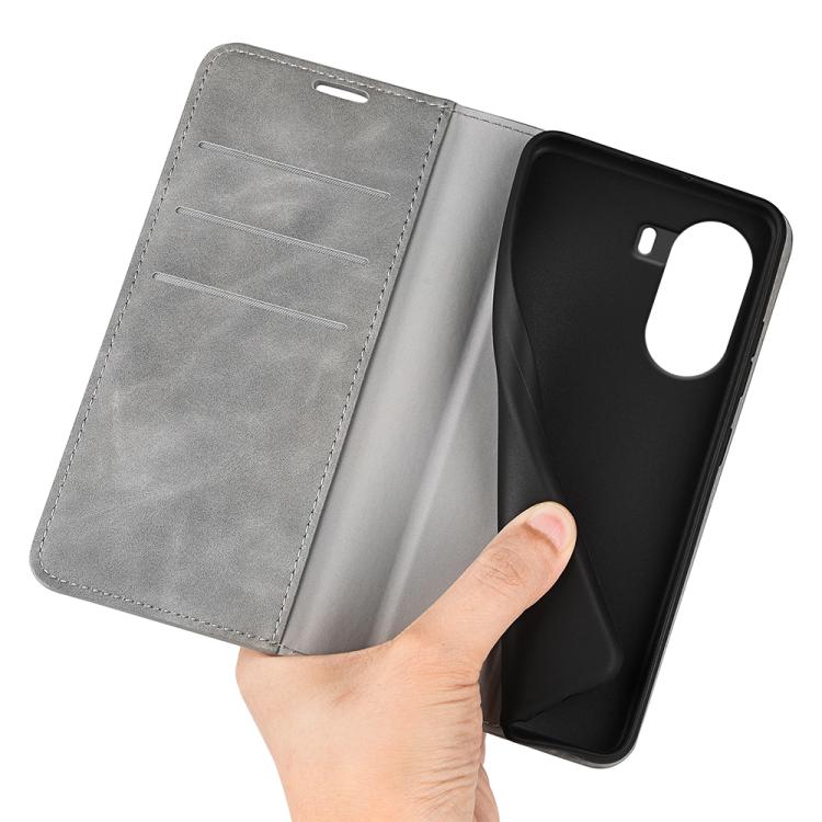 For Xiaomi Poco X7 Pro Retro-skin Magnetic Suction Leather Phone Case