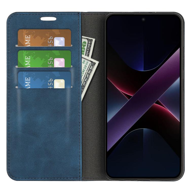 For Xiaomi Poco X7 Pro Retro-skin Magnetic Suction Leather Phone Case