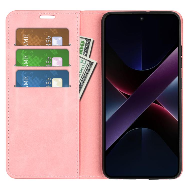 For Xiaomi Poco X7 Pro Retro-skin Magnetic Suction Leather Phone Case