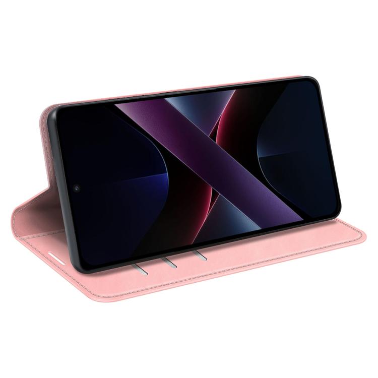 For Xiaomi Poco X7 Pro Retro-skin Magnetic Suction Leather Phone Case